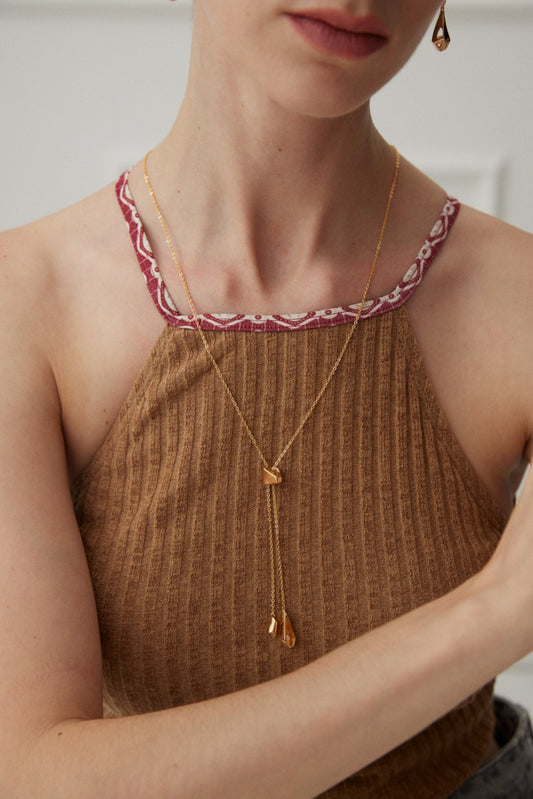 Geo Flow Necklace — 18K Gold Plated S925 Silver