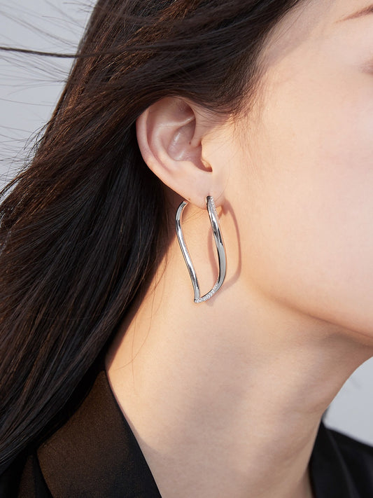 Lustre Wave Drops — S925 Silver & Cubic Zirconia