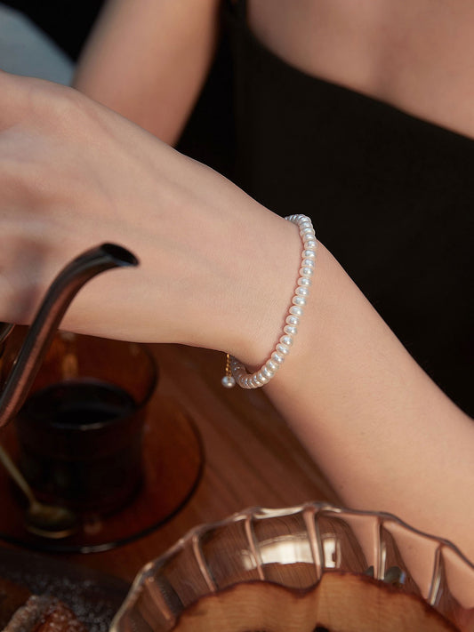 Classic Pearl Bracelet — Freshwater Pearls & 18K Gold-Plated S925 Silver