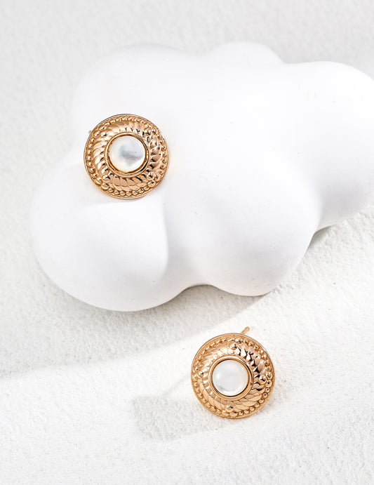 Vintage Aura — 925 Sterling Silver Turquoise Stud Earrings