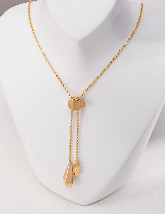 Geo Flow Necklace — 18K Gold Plated S925 Silver