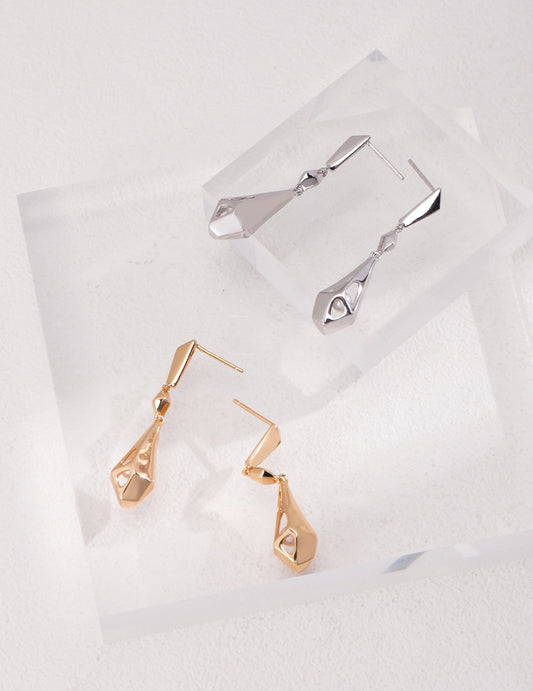Geo Flow Earrings — 18K Gold Plated S925 Silver