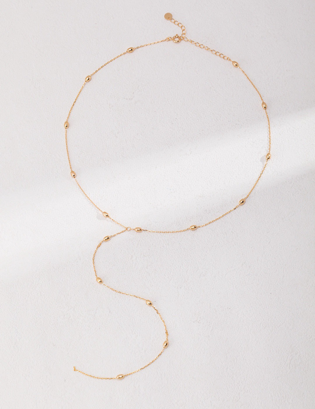 Beaded Flow Necklace — 18K Gold Plated S925 Silver