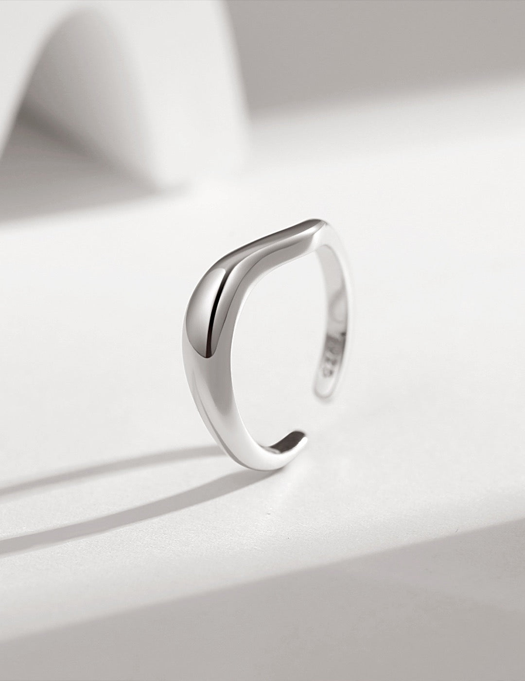 Pure Curve Open Ring — 18K Gold Plated S925 Silver