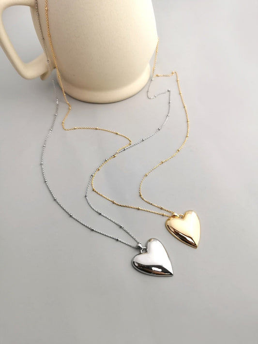Eternal Heart Necklace — S925 Silver in Gold & Platinum Finish