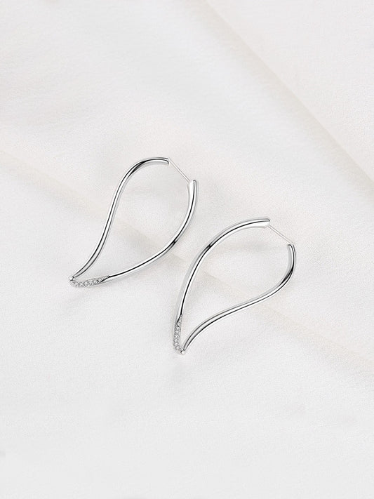 Lustre Wave Drops — S925 Silver & Cubic Zirconia