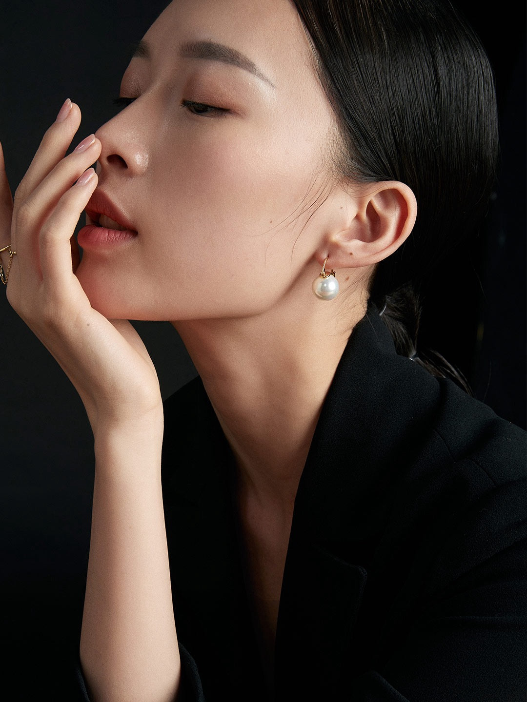 Pearl Elegance Hoops — Natural Pearl & 18K Gold Plated S925 Silver