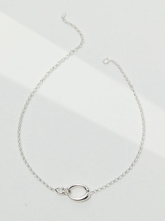 Molten Link Necklace — S925 Silver Minimalist Chain